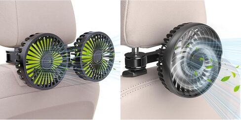 Hayousui Dual Head Car Fan and USB Car Fans for Backseat in Kuwait