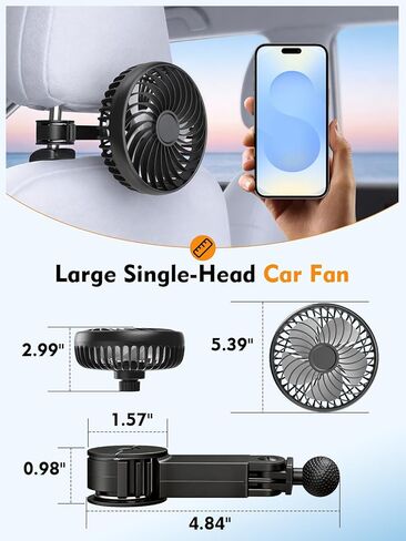 Hayousui Dual Head Car Fan and USB Car Fans for Backseat in Kuwait