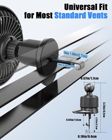 Hayousui Dual Head Car Fan and Portable Cooling Fans in Kuwait