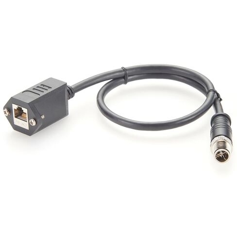 لوحة جبل M12 8 دبوس X-Code إلى RJ45 CAT6A كابل إيثرنت صناعي مقاوم للماء عالي المرونة محمي كابل M12 Gige مع برغي متوافق مع Cognex في أتمتة الكاميرا الصناعية (0.5 متر) in Kuwait
