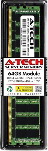 A-Tech 64GB RAM Replacement for Samsung M386A8K40BM1-CRC | DDR4 2400MHz PC4-19200 (PC4-2400T) 4DRx4 (4Rx4) 1.2V ECC LRDIMM Load Reduced DIMM 288-Pin Memory Module in Kuwait
