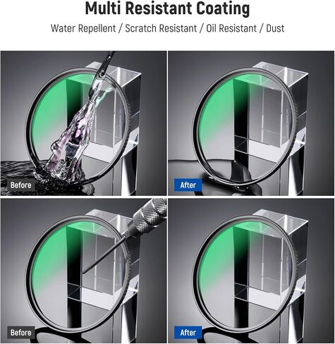 NEEWER 62mm Ultra Low Reflectivity UV Lens Filter, UV Protection Filter with Multi Resistant Coating, HD High Transmittance Optical Glass, Ultra Slim Aluminum Frame, Water/Scratch/Oil Resistant in Kuwait