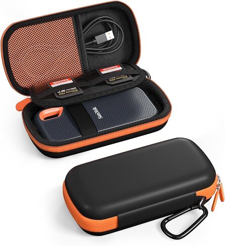 ProCase Large Hard Travel Electronic Organizer Case for MacBook Power Adapter Chargers Cables Tech Organizer Bundle with Hard Carrying Case for SanDisk Extreme in Kuwait