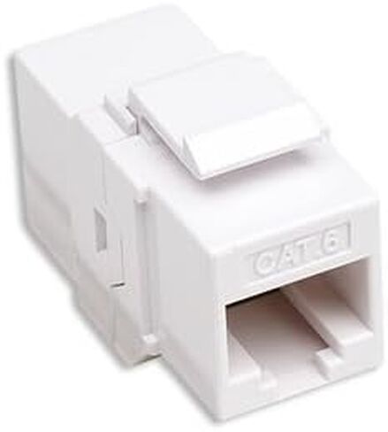 RJ45 Female to Female UTP CAT.6 Keystone Coupler, White - 25 PACK in Kuwait