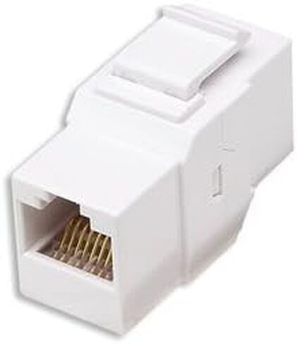 RJ45 Female to Female UTP CAT.6 Keystone Coupler, White - 25 PACK in Kuwait