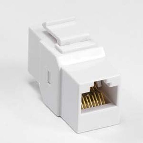 RJ45 Female to Female UTP CAT.6 Keystone Coupler, White - 25 PACK in Kuwait