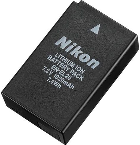 Nikon EN-EL20 Rechargeable Li-ion Battery Bundle with Microfiber Cloth 1 J1, J2, J3, S1, V3, and AW1, Coolpix A, P950, P1000 Cameras (Bulk Packaging) in Kuwait