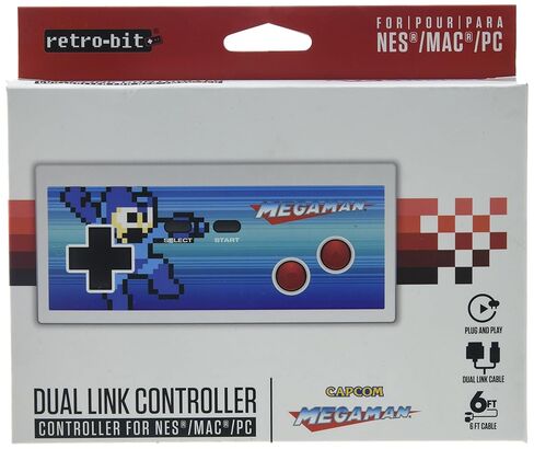 Retro-Bit Mega Man NES & USB Dual Link Controller for PC, Mac, and Nintendo Entertainment System - NES; in Kuwait