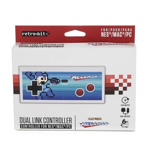 Retro-Bit Mega Man NES & USB Dual Link Controller for PC, Mac, and Nintendo Entertainment System - NES; in Kuwait