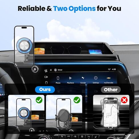 Karltys Upgraded 360° Rotation Magnetic Phone Holder Organizer for Chevy Equinox(LT/RS/ACTIV) 2025 2026 Accessories, Screen Organizer & Magnetic Phone Mount for Chevy Equinox 11.3" Screen(Not for EV) in Kuwait