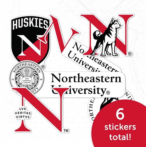 ملصق جامعة نورث إيسترن صبار الصحراء Huskiesr شارات الفينيل زجاجة مياه للكمبيوتر المحمول ورقة قصاصات السيارة T2 (النوع 2-4) in Kuwait