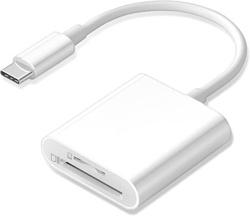 USB C SD Card Reader for iPhone 17/16/15/iPad/MacBook/Mac, wtyixs USB-C Type C SD Reader 2 Slots Supports SD and MicroSD Memory Card Adapter Digital Camera Adapter Trail Viewer, Plug and Play in Kuwait