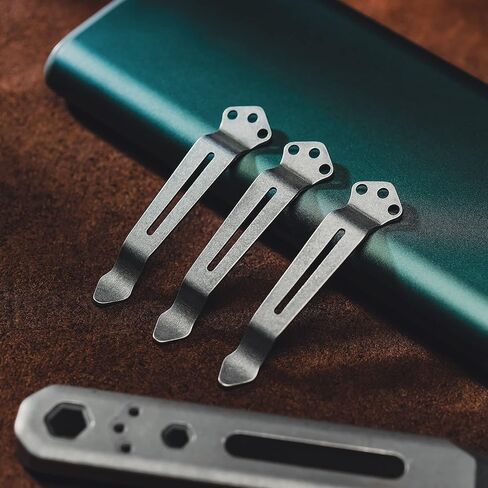 مشبك جيب للحمل العميق KeyUnity KA23، مشبك جيب ثلاثي الفتحات بديل للسكين والأدوات المتعددة، من الفولاذ المقاوم للصدأ، عبوة من 3 قطع in Kuwait