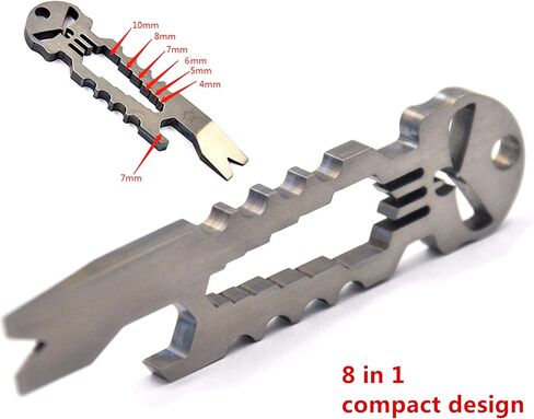 BANG TI Titanium EDC قضيب رفع مع وظيفة فتاحة الزجاجات (PunisherPB) in Kuwait