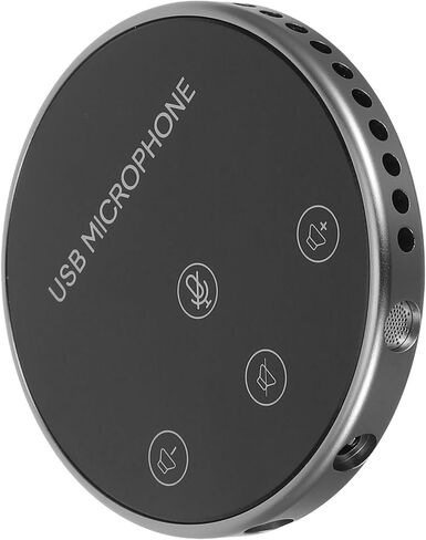 balacoo USB Omnidirectional Tabletop Microphone 360° Audio Pickup Conference Call Microphone for Video Recording and Live Streaming, Black in Kuwait