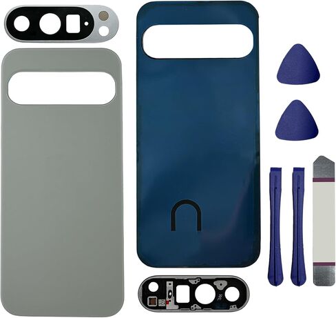for Pixel 9 Pro Back Glass Replacement with Rear Camera Lens for Google Pixel 9 Pro Back Cover Glass Housing Door with Pre-Install Tapes + Tools(Not Suitable for Pixel 9/9 Pro XL) Obsidian in Kuwait