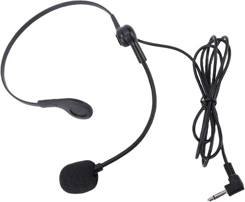 SUNGOOYUE Headset Microphone, Wired Over Ear Boom Mic with 3.5mm Male Connector, Adjustable Flexible Design for Voice Amplifier Teacher Presenter Coaching Singing Conference in Kuwait