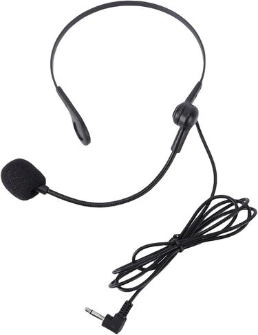 SUNGOOYUE Headset Microphone, Wired Over Ear Boom Mic with 3.5mm Male Connector, Adjustable Flexible Design for Voice Amplifier Teacher Presenter Coaching Singing Conference in Kuwait