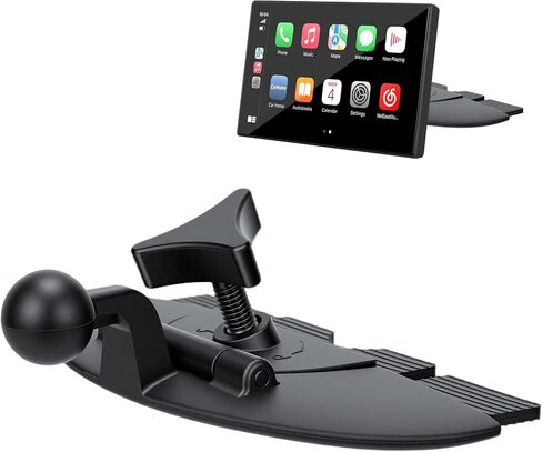 حامل بديل لفتحة القرص المضغوط لجهاز Garmin GPS Navi وشاشة CarPlay وحامل الهاتف - حامل قرص مضغوط لمحول الكرة مقاس 17 مم لجهاز GPS للسيارة مقاس 4 بوصة - 11 بوصة، وNuvi Serie، والحامل المغناطيسي والكمبيوتر اللوحي (بدون حامل) in Kuwait