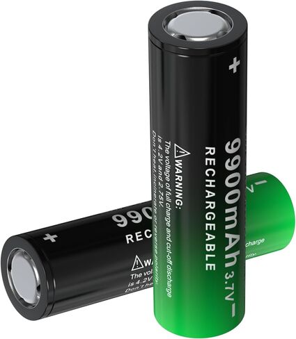 6 Pack 3.7V 9900 mAh Rechargeable Battery Flat Top Upgrade Capacity Batteries for Flashlights,Solar Lights,Headlamp, Remote Control in Saudi Arabia
