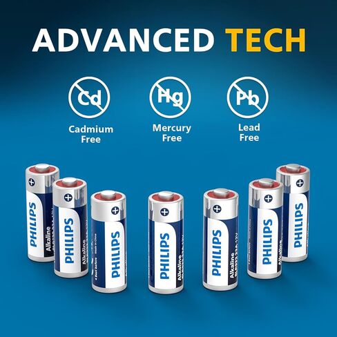 Philips 23A 12V Batteries 50-Pack, Long Lasting 12 Volt A23 Battery for Garage Doors, Key Fobs, Remotes in Kuwait