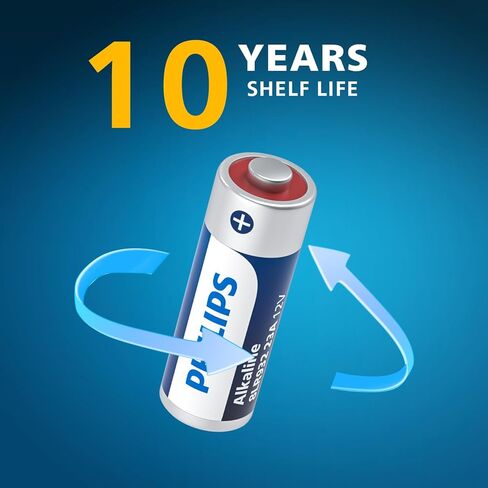 Philips 23A 12V Batteries 50-Pack, Long Lasting 12 Volt A23 Battery for Garage Doors, Key Fobs, Remotes in Kuwait