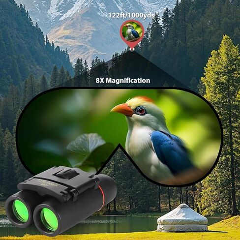8x42 High-Powered Compact Binoculars for S & Kids - Bird Watching, Travel, Hunting, and Outdoor Adventures - Lightweight and Portable Design in Kuwait