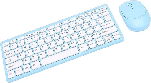 Wireless Keyboard and Mouse Combo, 2.4GHz Slim 78 Keys Ergonomic Keyboard with Quiet Mouse for PC Laptop Desktop 10M Range Plug and Play for PC Home Typing in Kuwait