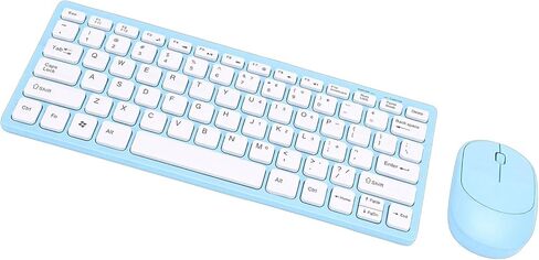 Wireless Keyboard and Mouse Combo, 2.4GHz Slim 78 Keys Ergonomic Keyboard with Quiet Mouse for PC Laptop Desktop 10M Range Plug and Play for PC Home Typing in Kuwait