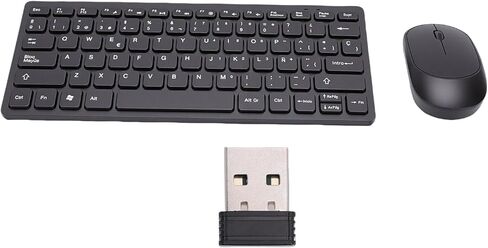 Yoidesu Spanish Wireless Keyboard and Mouse Combo, 2.4GHz 78 Keys Keyboard for PC Laptop, Ultra Slim Spanish Language with Silent Mouse for Office Home in Kuwait