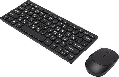 Russian Keyboard Mouse Set, 78 Keys 2.4GHz Wireless Keyboard and Mouse Combo with Proof Design and Ergonomic Tilt, for PC Laptop in Kuwait