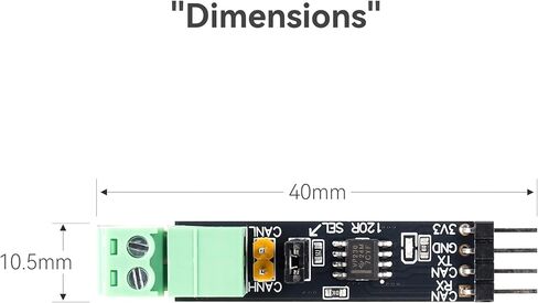 CAN HAT Single-Channel CAN Bus Transceiver Module, SN65HVD230, ISO11898, 1Mbps, 120Ω Termination Select, Low-Power Standby 370µA, Slope Control EMI/RFI Reduction, Open-Source Demo for STM32 in Kuwait
