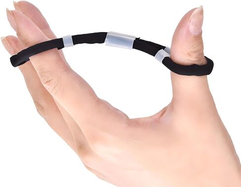 Adjustable Archery Finger Sling for Recurve Bow Hunting Shooting | Comfortable Elastic Cloth | Reusable Training Accessory (Black) in Kuwait