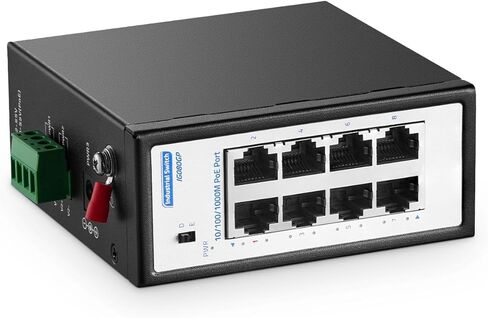6 Port Mini Gigabit Industrial DIN-Rail PoE Switch, 4 x 100/1000Mbps POE Ports, IEEE802.3af/at, 1G Uplink, 1G SFP, Unmanaged IP30 (-40~185°F) Hardened YuLinca Switch in Kuwait