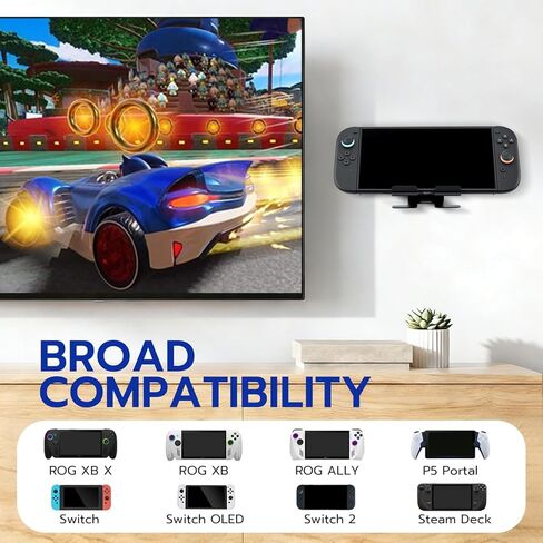 Mcbazel Metal Wall Mount for ROG Xbox Ally/Ally X, PlayStation Portal, Steam Deck, ROG Ally/X, Nintendo Switch 2/OLED/1, Gaming Console Hanger Stand with Heat Dissipation Vents & Easy Install Kit (Black) in Kuwait