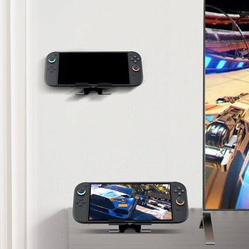Mcbazel Metal Wall Mount for ROG Xbox Ally/Ally X, PlayStation Portal, Steam Deck, ROG Ally/X, Nintendo Switch 2/OLED/1, Gaming Console Hanger Stand with Heat Dissipation Vents & Easy Install Kit (Black) in Kuwait