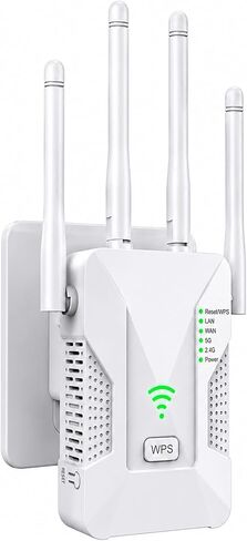 2026 WiFi Extender Signal Booster, 1200Mbps Dual Band 5GHz&2.4GHz Internet Booster, Up to 15000 Sq.Ft Coverage, 3-in-1 WiFi Repeater with 2 Ethernet Ports, Home & Outdoor in Saudi Arabia