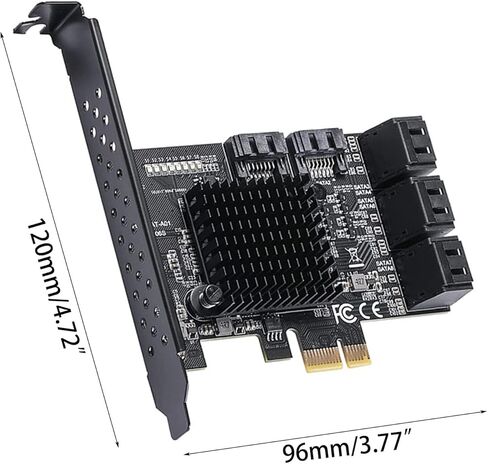 PCI-E to SATA3.0 Controller Expansion Board 8-Port SATA3.0 Expansion Card PCI-E 1X 2X 4X 8X 16X Interface Adapter Power Supply in Kuwait