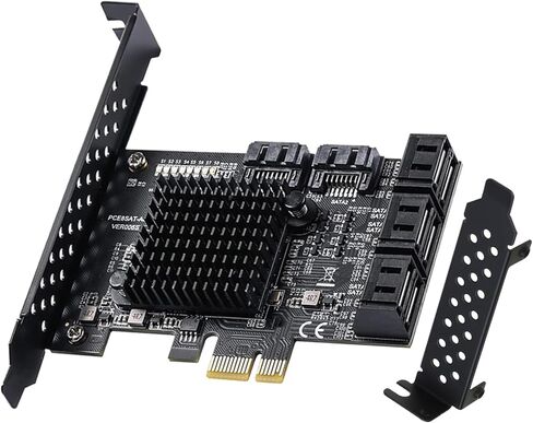 PCI-E to SATA3.0 Controller Expansion Board 8-Port SATA3.0 Expansion Card PCI-E 1X 2X 4X 8X 16X Interface Adapter Power Supply in Kuwait