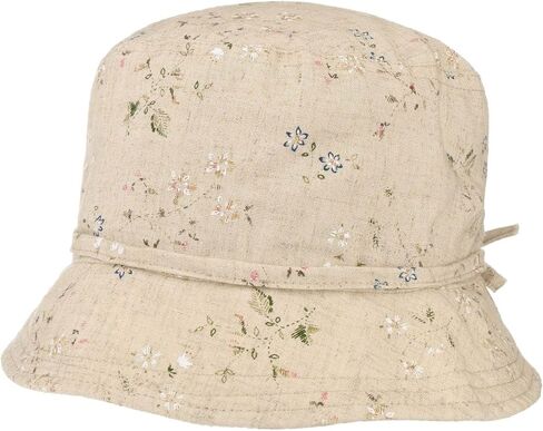 Lipodo Flowers Cloth Bucket Hat Floral Pattern with Bow Unisex Summer Spring in Kuwait