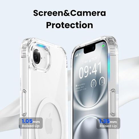 CyTex for iPhone 17e/16e Case(2026/2025) Compatible with MagSafe, Phone case iPhone 17 e, 16 e Clear, Transparent iPhone 17e/16e, Strong Magnetic, Anti-Yellow - Clear in Kuwait
