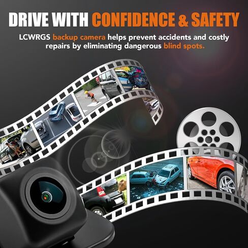 LCWRGS Reverse Backup Camera Compatible with 2014 2015 Honda Accord Sedan EX LX Sport Hybrid HD Rear View Camera Parking Assist Replaces# 39530-T2A-A71, 590-438, 39530T2AA71, HO1960101 in Kuwait