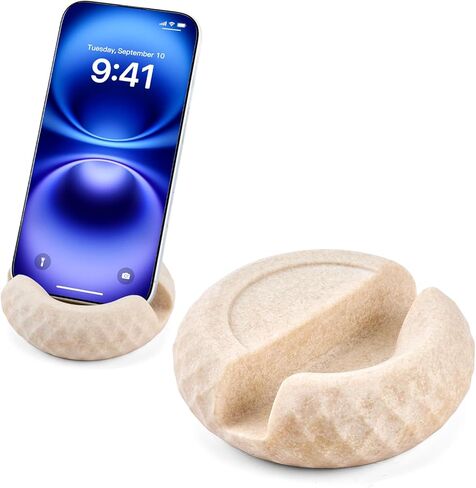 Walnut Wood Cell Phone Stand for Desk Handcraft Diamond Patterned Minimalist Decor for Desk Kitchen Counter Office Easy of Use Sturdy and Stable in Saudi Arabia