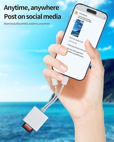 قارئ بطاقة USB C Micro SD لهاتف iPhone (2in1) Lightning Type C كابل مزدوج كاميرا دونجل ملحقات ذاكرة TF معتمدة من MFI 15Pro Max Plus لجهاز iPad Pro Air متوافق مع Samsung Tablet MacBook in Kuwait