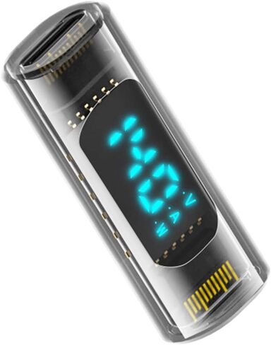 JSER Type-C USB-C ذكر إلى أنثى تمديد محول ذكي LED عرض الجهد الحالي شفاف USB4.0 40 جيجابت في الثانية 240 واط كاشف اختبار المراقبة in Kuwait