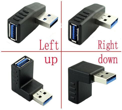 4 قطع من وصلة وصلة محول USB3.0 أنثى بزاوية 90 درجة من Baoblaze in Kuwait