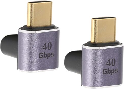 SUNGOOYUE 90 Degree Right Angle USB C Male to Female Adapter, USB 4.0 Type C Adapter with 40Gbps Data Transfer 8K 60Hz Video Support 100W Charging, for Laptops Tablets Phones in Kuwait
