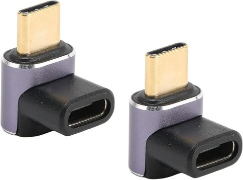 SUNGOOYUE 90 Degree Right Angle USB C Male to Female Adapter, USB 4.0 Type C Adapter with 40Gbps Data Transfer 8K 60Hz Video Support 100W Charging, for Laptops Tablets Phones in Kuwait