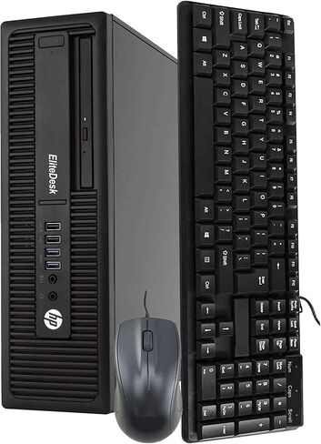 HP EliteDesk 800 G1 Business Tower Computer 4th Gen Desktop PC (Intel Quad Core i5 4570, 16GB Ram, 2TB HDD + 120GB Brand New Solid State SSD, HDMI, WIFI, USB 3.0) Win 10 Pro (Renewed) in Kuwait