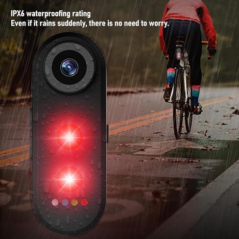 كاميرا دراجة fosa 1080P مع ضوء خلفي، كاميرا رؤية خلفية للدراجات مع التحكم في التطبيق، عدسة 140 درجة، مقاومة للماء IPX6، مسجل فيديو كاميرا دراجة قابلة لإعادة الشحن بقدرة 5000 مللي أمبير في الساعة USB C in Kuwait